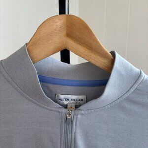 Peter Millar Crown Sport Gray Ross 1/4 Zip Pullover Mens L Exmoor Heritage Cup